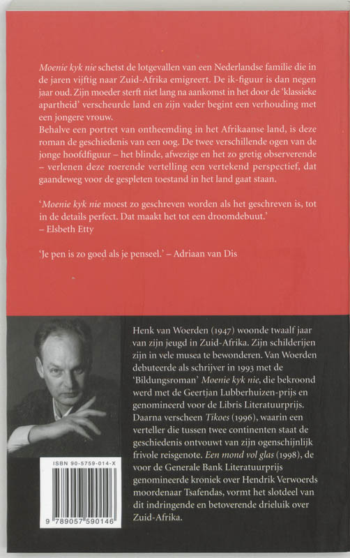 Achterkant van Moenie kyk nie