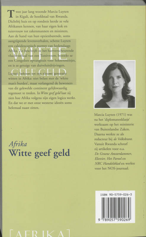 Achterkant van Witte geef geld