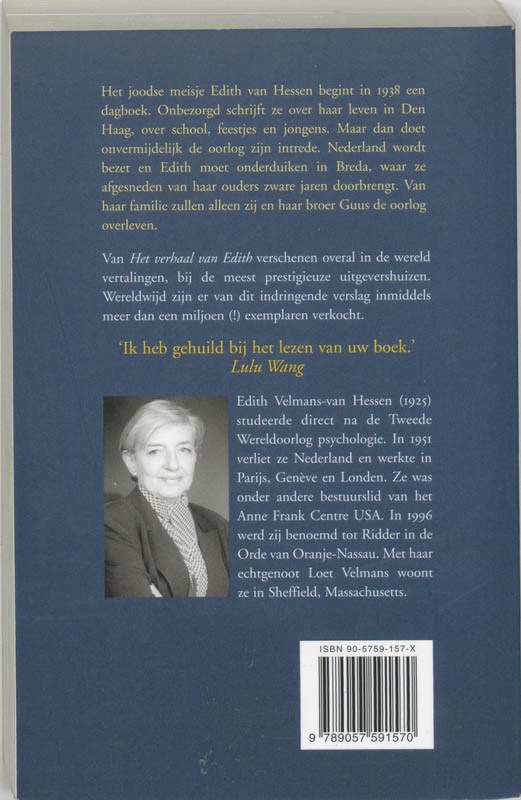 Achterkant van Het verhaal van Edith