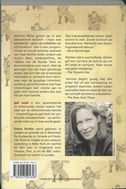 Achterkant van Gek zusje