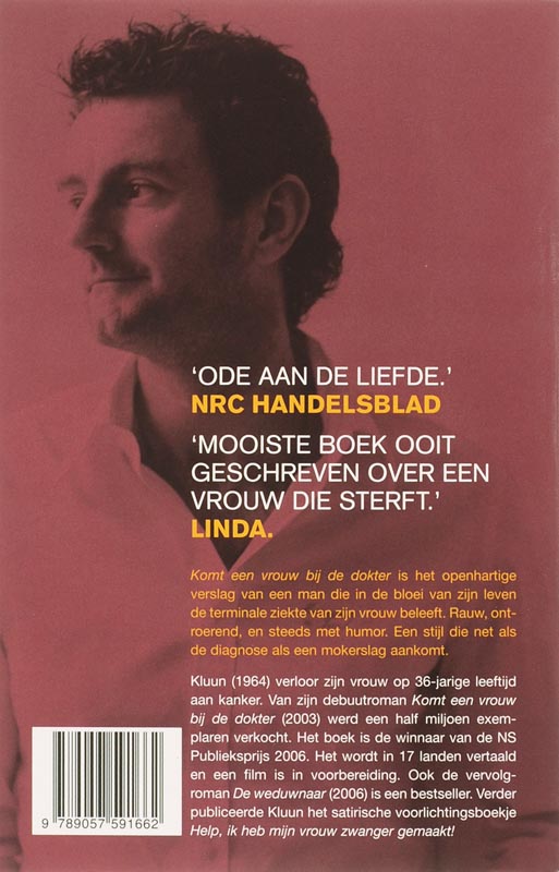 Achterkant van Komt een vrouw bij de dokter
