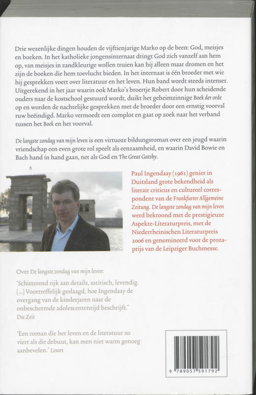 Achterkant van De langste zondag van mijn leven