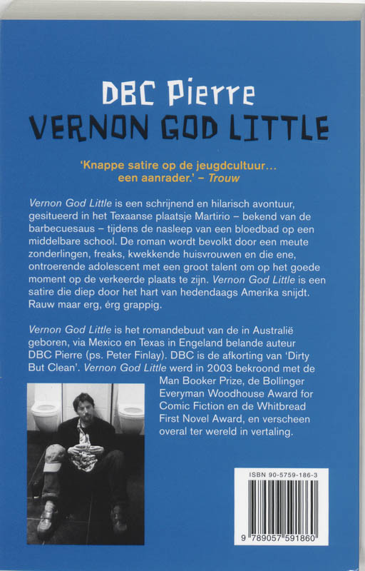 Achterkant van Vernon God Little