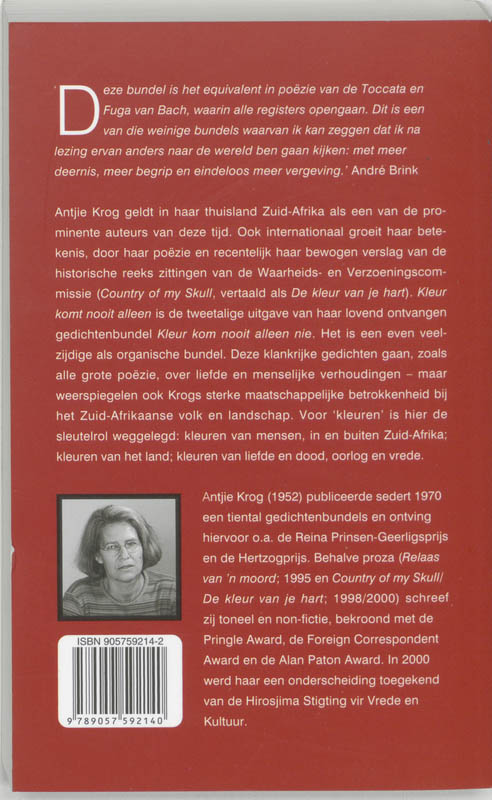Achterkant van Kleur komt nooit alleen