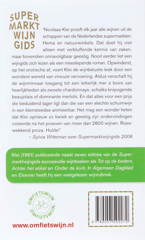 Achterkant van Supermarktwijngids 2008