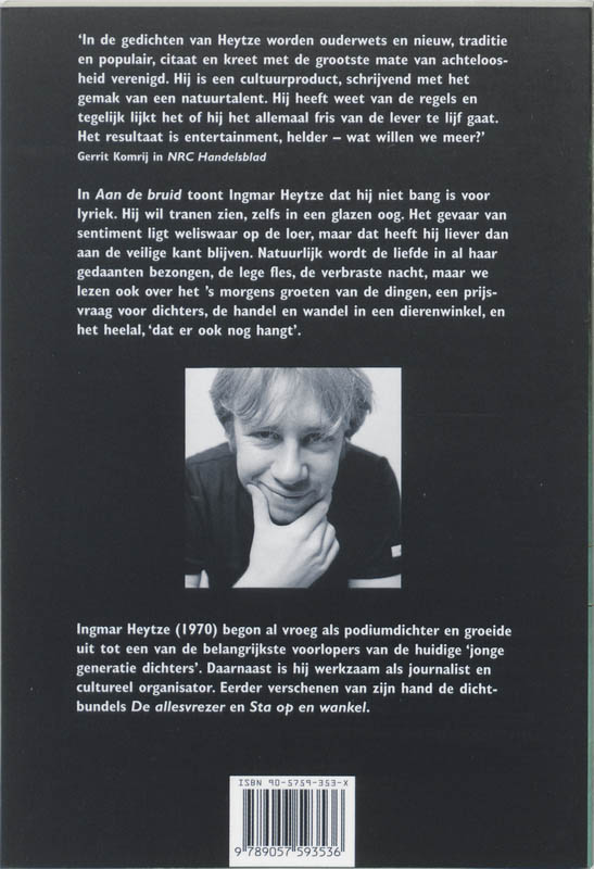 Achterkant van Aan de bruid