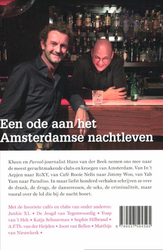 Achterkant van Aan de Amsterdamse nachten