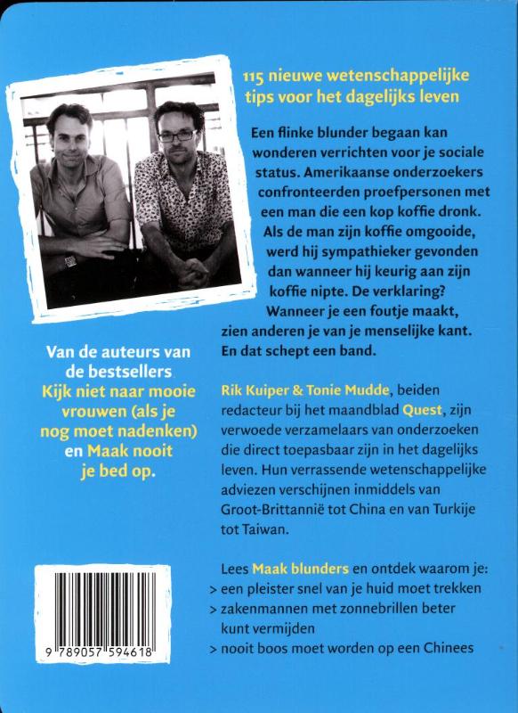 Achterkant van Maak blunders (en word geliefd)