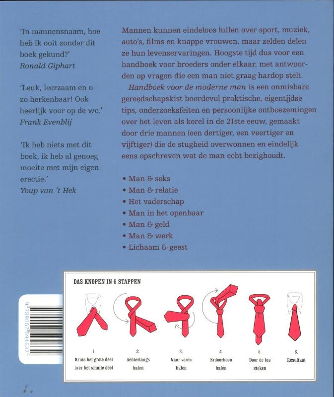 Achterkant van Handboek voor de moderne man