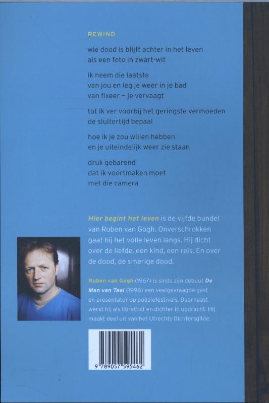 Achterkant van Hier begint het leven