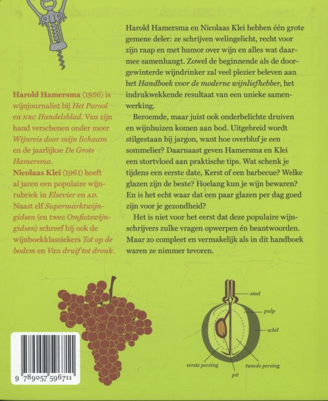 Achterkant van Handboek voor de moderne wijnliefhebber