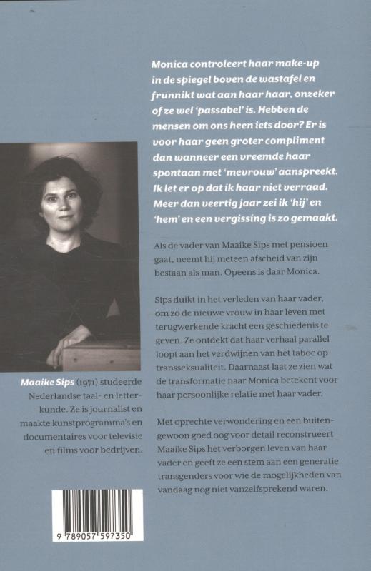 Achterkant van Monica, mijn vader