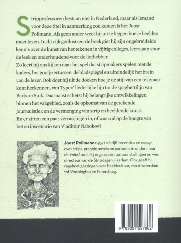 Achterkant van De stripprofessor