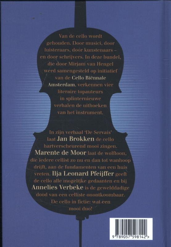 Achterkant van Vier variaties voor cello