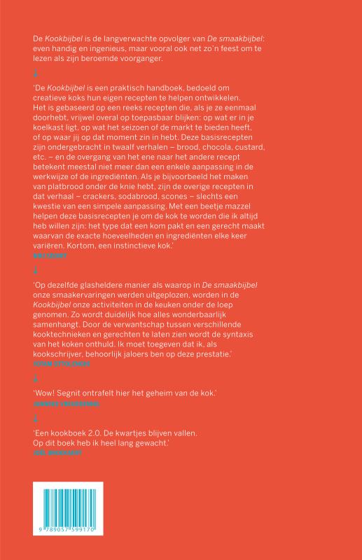 Achterkant van Kookbijbel
