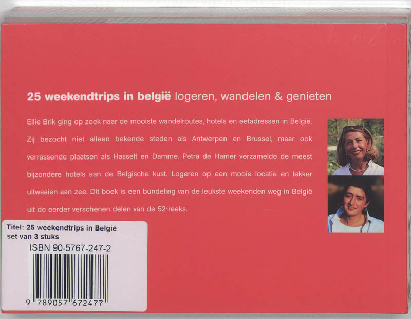 Achterkant van 25 weekendtrips in Belgie set van 3 ex