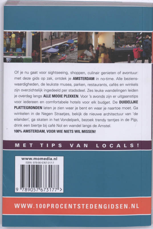 Achterkant van 100% Amsterdam