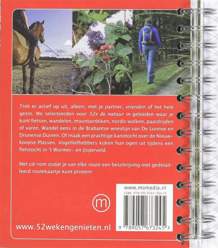 Achterkant van 52x de natuur in