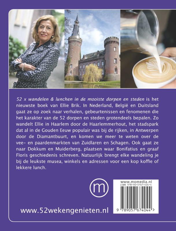 Achterkant van 52x wandelen & lunchen in de mooiste dorpen en steden