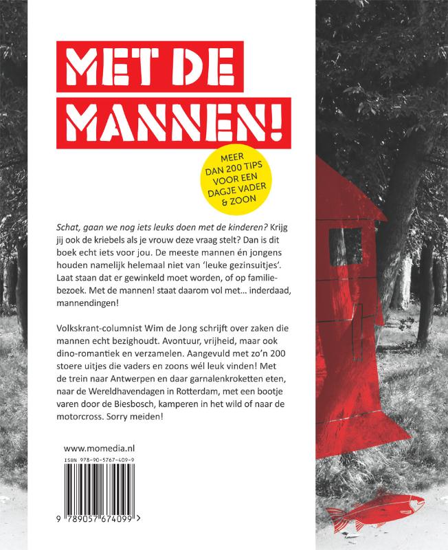 Achterkant van Met de mannen!