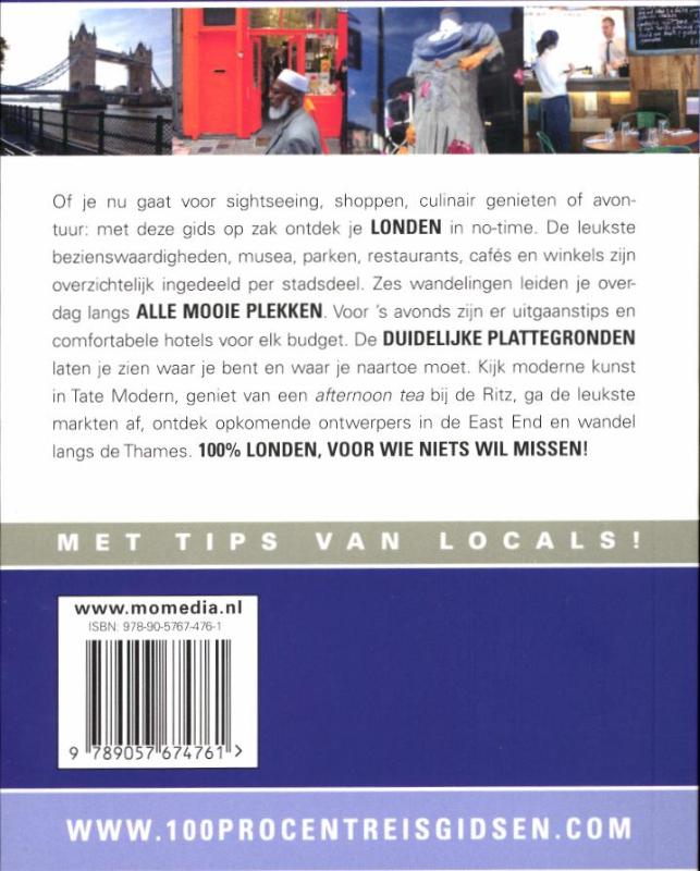 Achterkant van 100% Londen