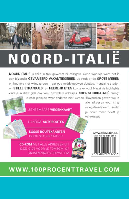 Achterkant van 100% Noord-Italië