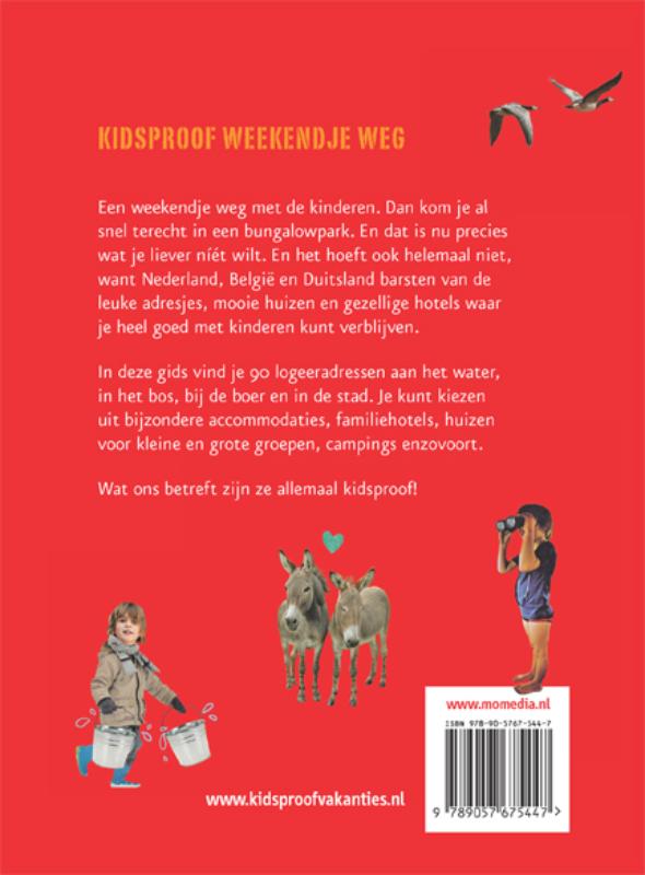 Achterkant van Kidsproof weekendje weg