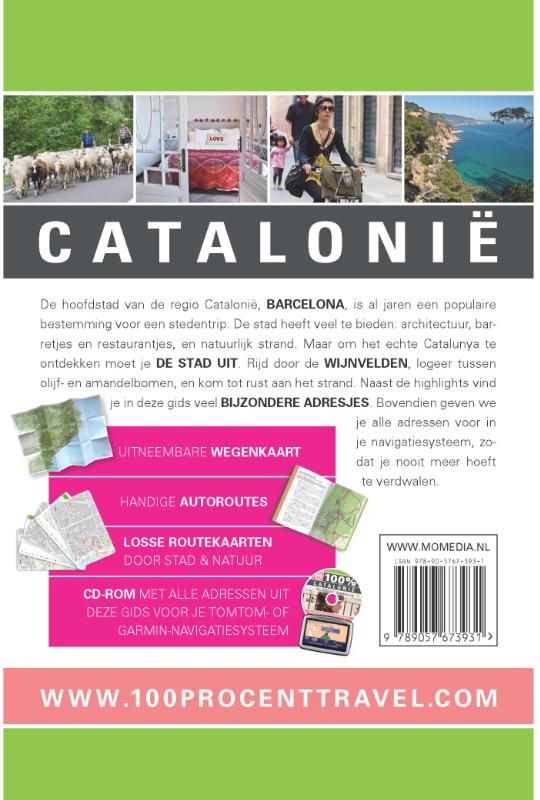 Achterkant van 100% Catalonië en Barcelona
