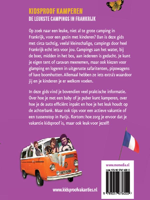 Achterkant van Kidsproof kamperen de leukste campings in Frankrijk