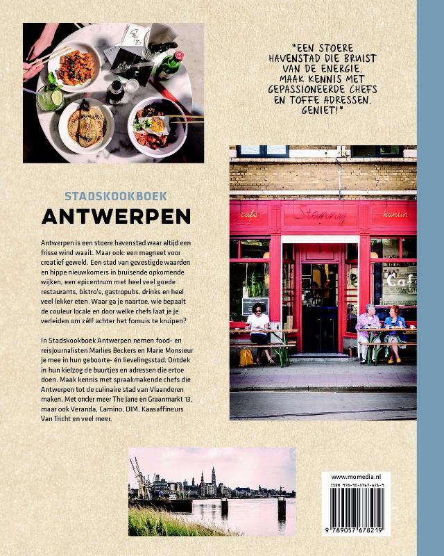 Achterkant van Stadskookboek Antwerpen