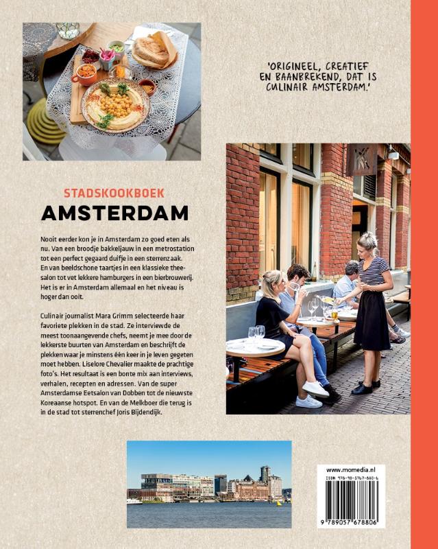 Achterkant van Stadskookboek Amsterdam