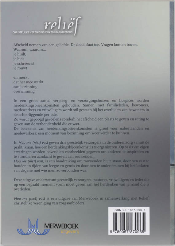 Achterkant van Hou me (niet) vast