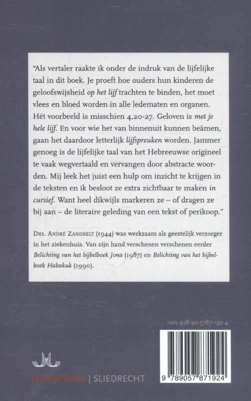 Achterkant van Het boek Spreuken