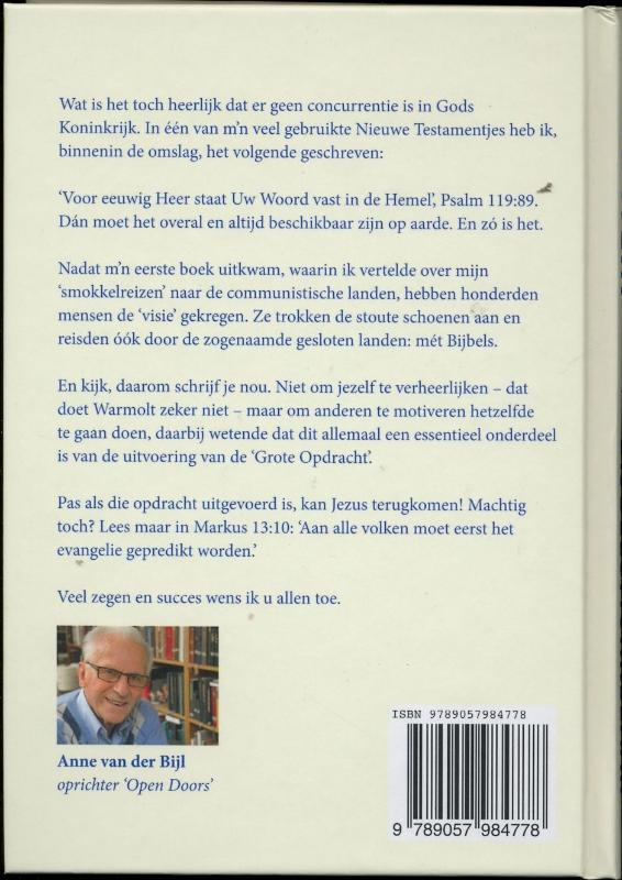 Achterkant van Kapitein wordt bijbelsmokkelaar