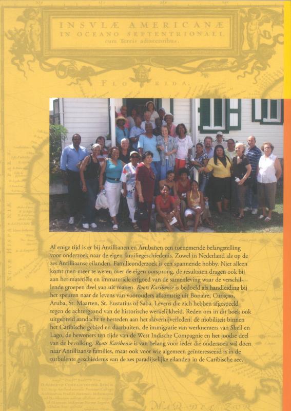 Achterkant van Roots Karibense ; Caribische wortels