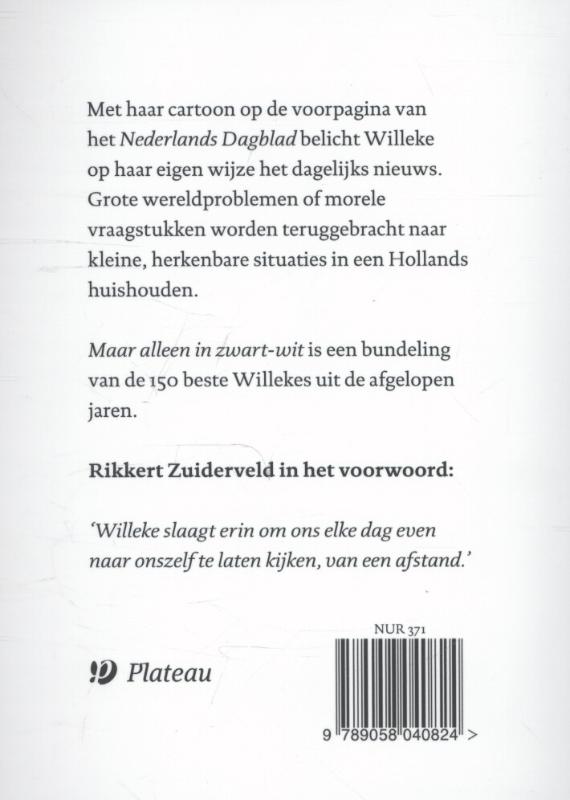 Achterkant van Maar alleen in zwart-wit