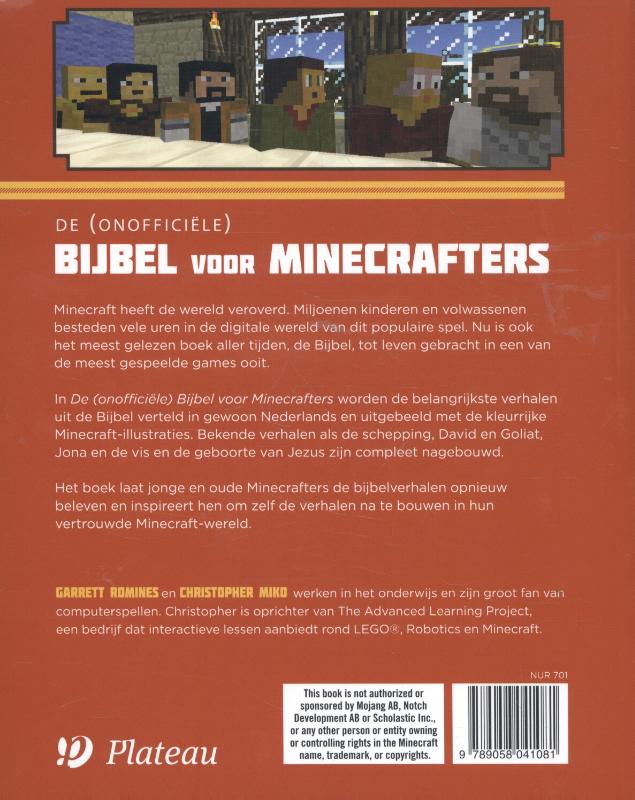 Achterkant van De (onofficiële) Bijbel voor Minecrafters