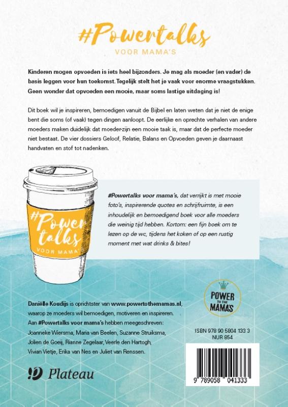 Achterkant van #Powertalks voor mama's