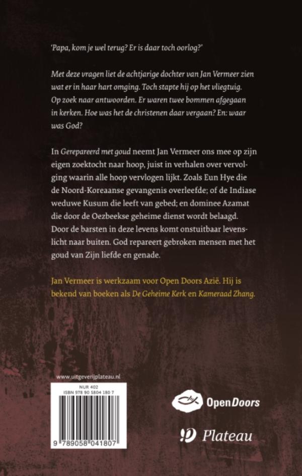 Achterkant van Gerepareerd met Goud