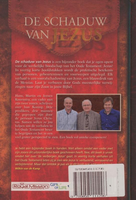 Achterkant van De schaduw van Jezus