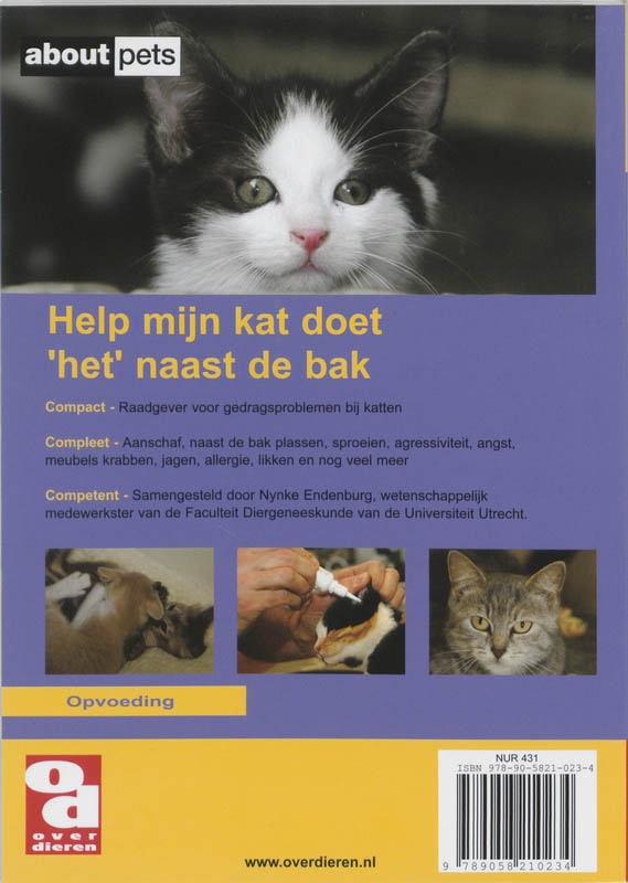 Achterkant van Help, mijn kat doet 'het' naast de bak!