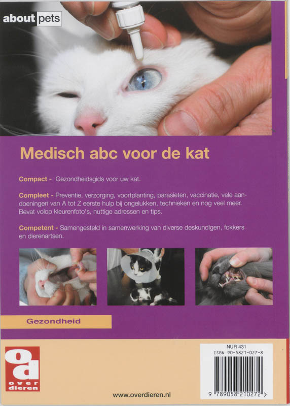 Achterkant van Medisch ABC voor de kat