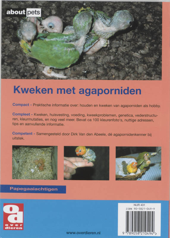 Achterkant van Kweken met agaporniden