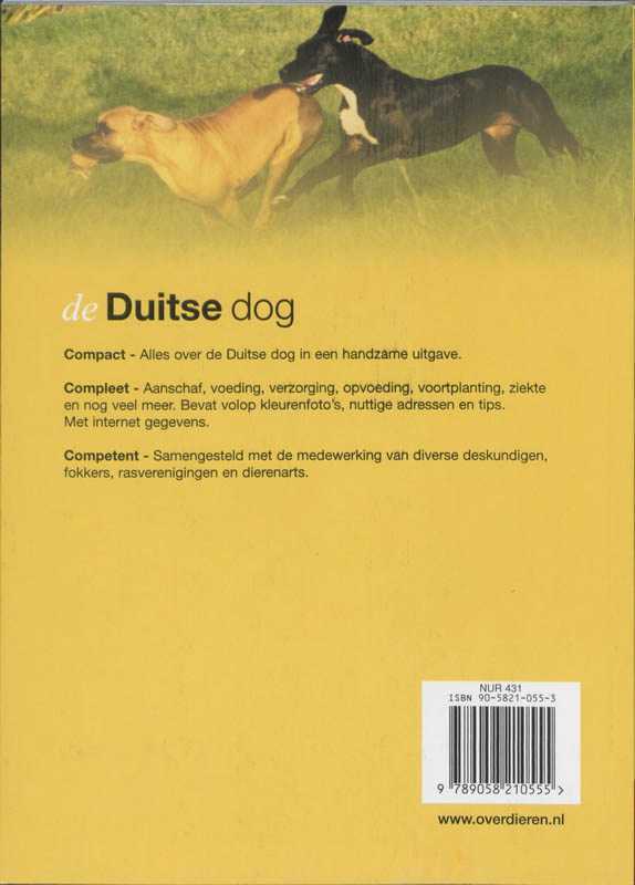 Achterkant van Duitse dog