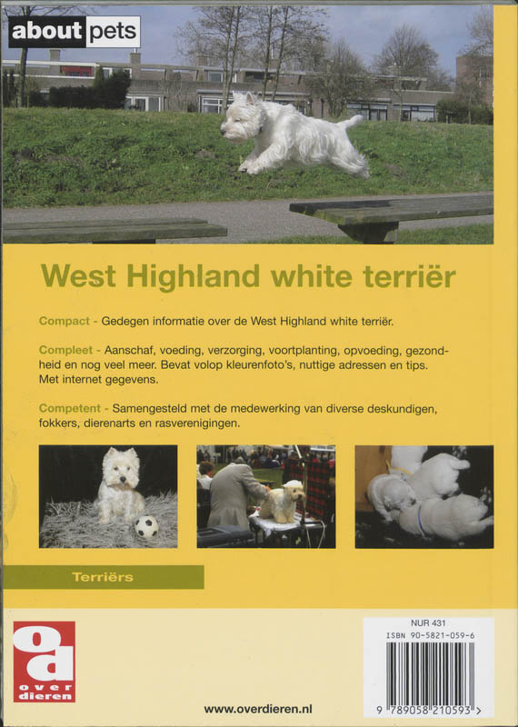 Achterkant van Westhighland White terrier
