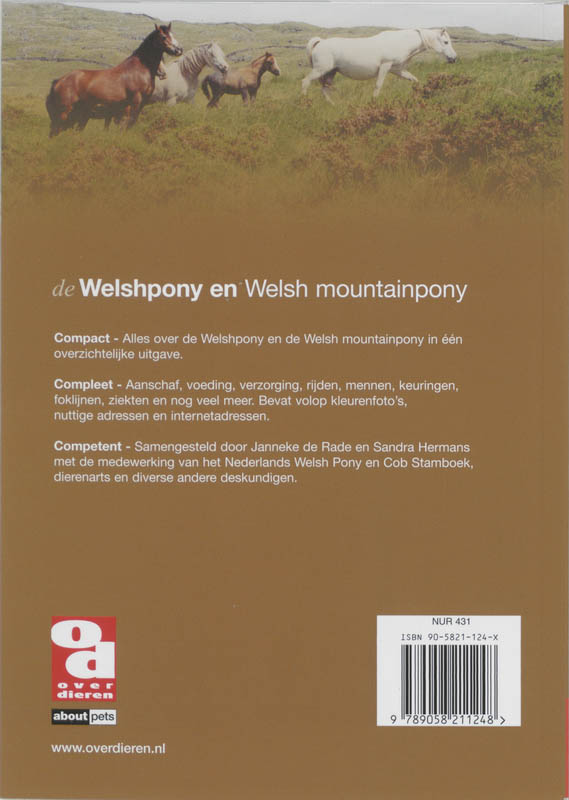 Achterkant van De Welshpony en Welsh mountainpony