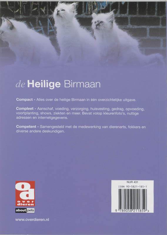 Achterkant van Heilige Birmaan