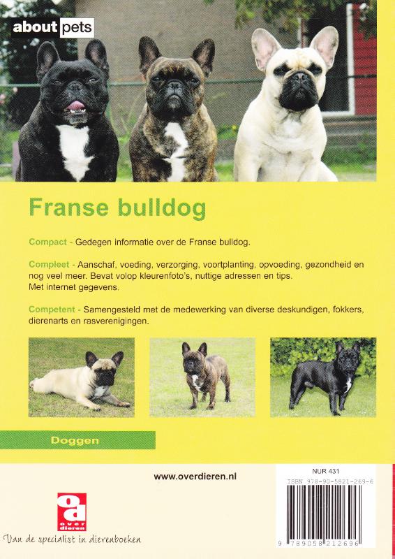 Achterkant van Franse bulldog