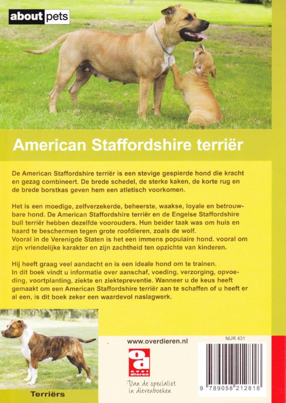 Achterkant van American Staffordshire terriër