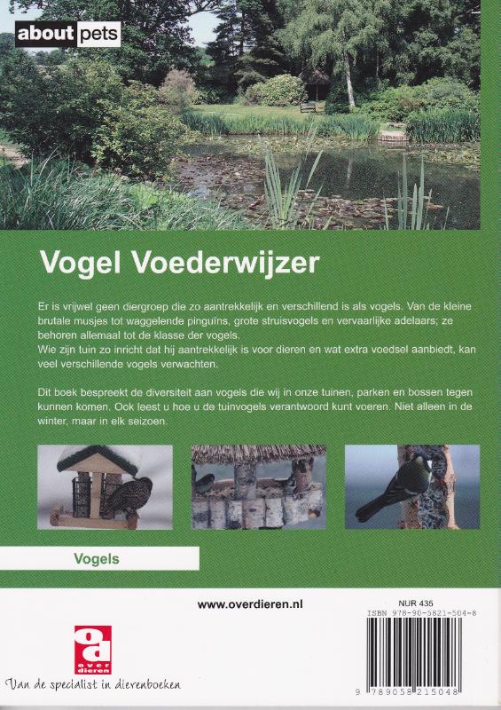 Achterkant van Vogel voederwijzer